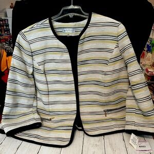 Kasper Women's Open-Front Print‎ Lined Blazer BEAUTIFUL #2173